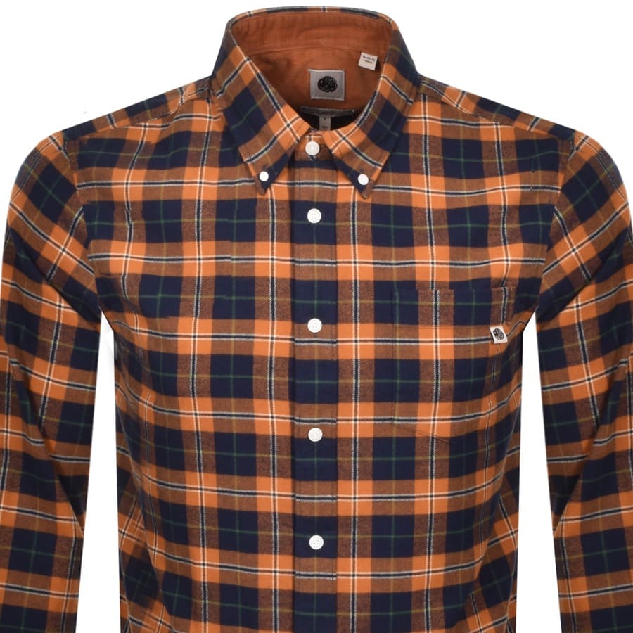 Alternative Image for ProductPretty Green Standards Check Shirt Orange2